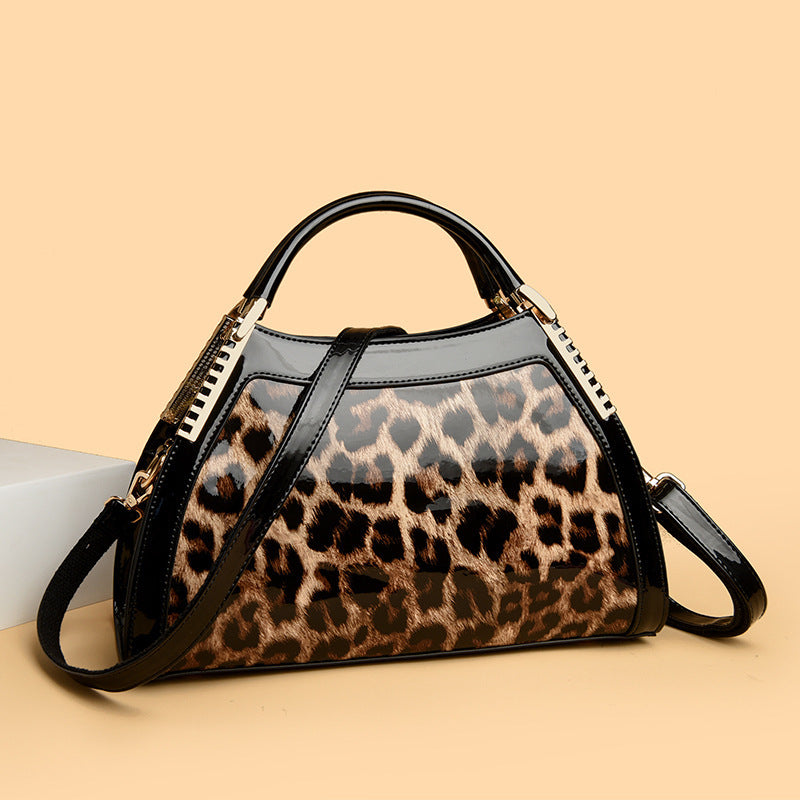 Women's Large-capacity Retro Handbag | Glossy Luxury Bag