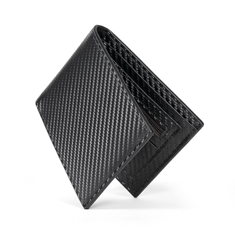 Men's Three-fold Carbon Fiber Wallet by Lakd London