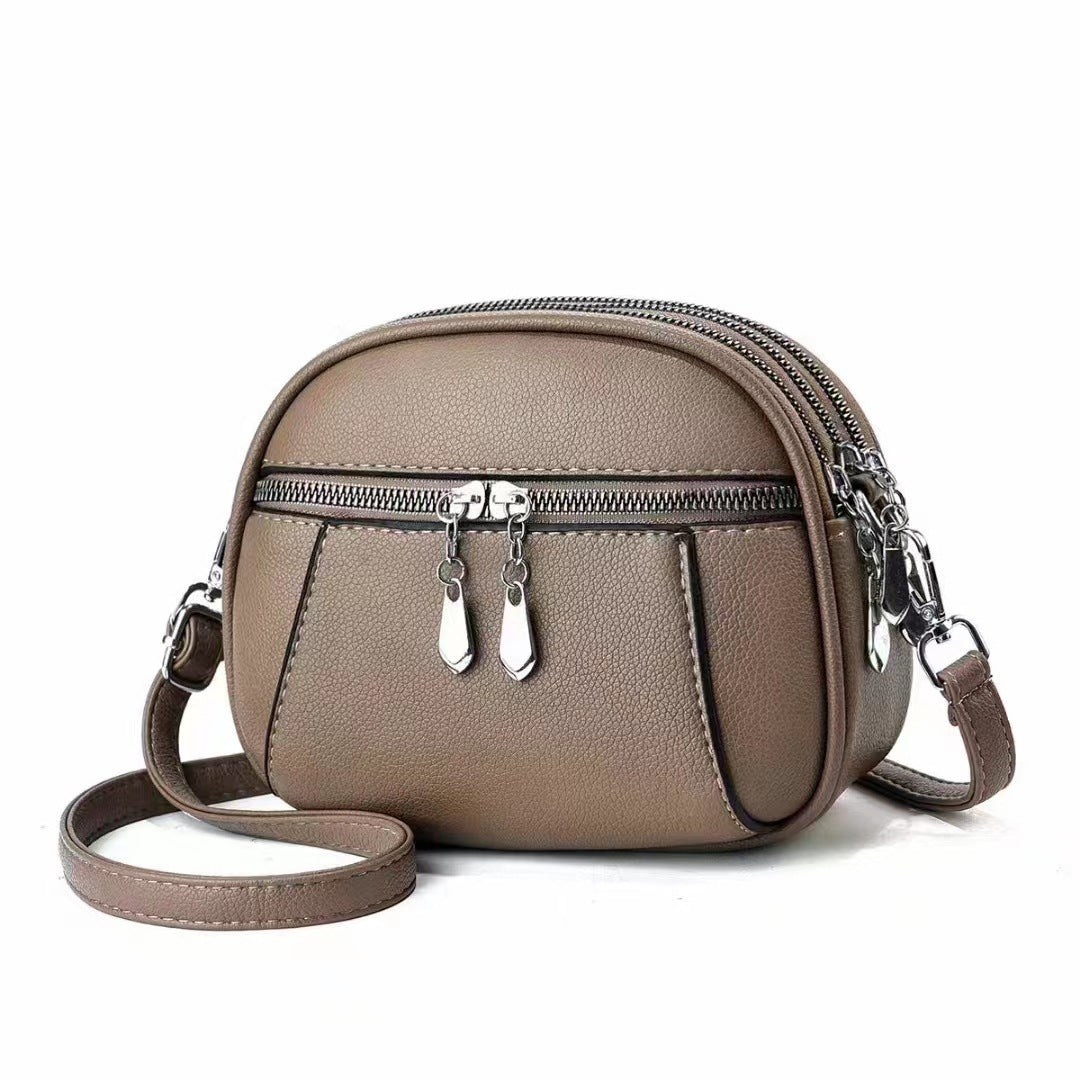 Womens Round Shoulder Bag | Multi-pocket Large Capacity Crossbody Bag