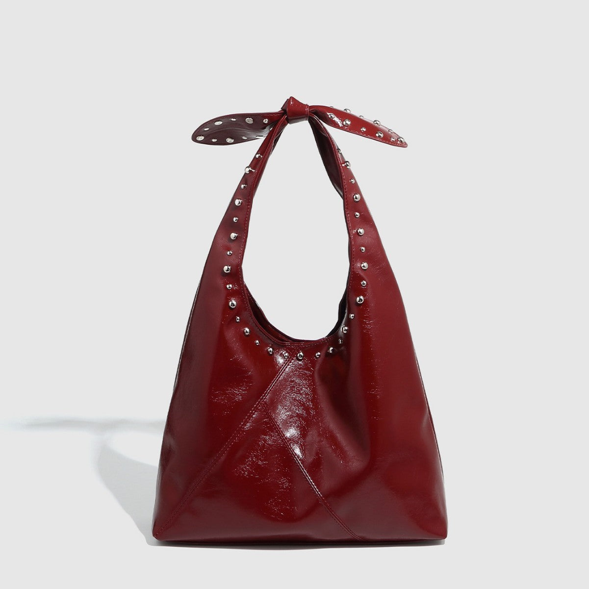 Womens Tote Bag Rivet Bow Underarm Bag by Lakd London