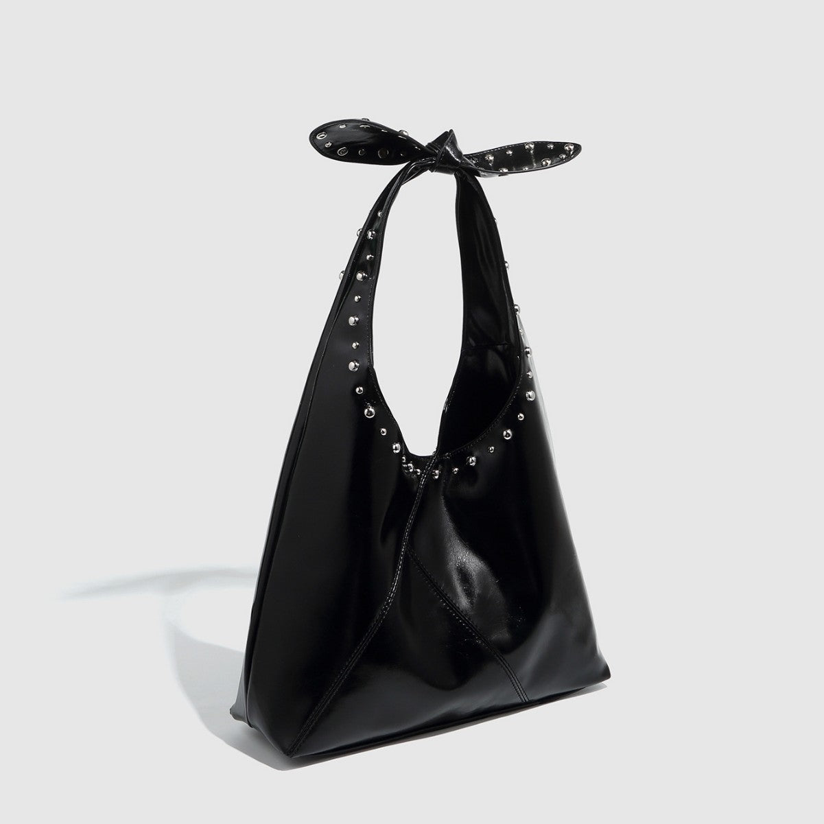 Womens Tote Bag Rivet Bow Underarm Bag by Lakd London