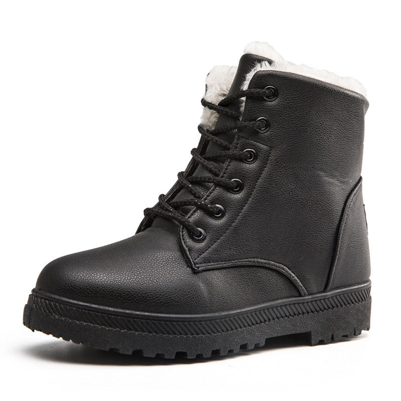 Women's winter Plush boots - Soft Rubber Heel Round Toe Shoes