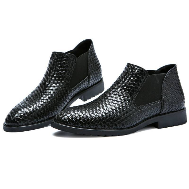 Plaid Sequin Pattern Chelsea Low-top Boot by Lakd London