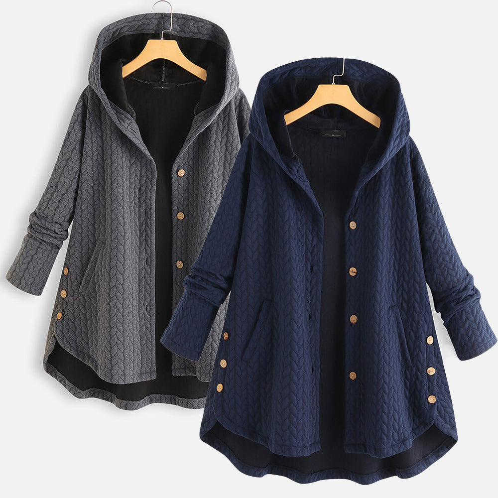 Womens Cotton Winter Jacket | Hooded Long Parka