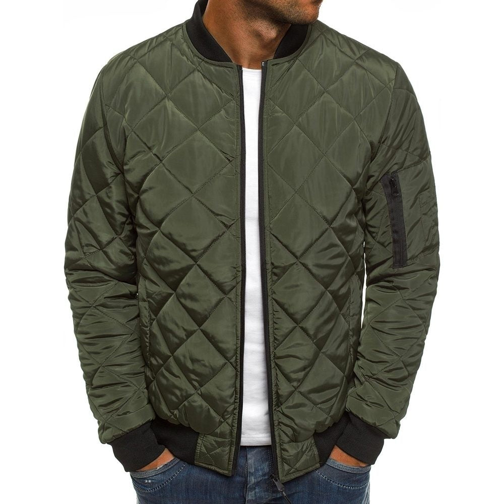 Men's Comfortable Double Padded Bomber Jacket Wind Resistant Coat - LAKD London