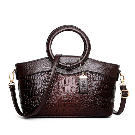 Womens  Luxury Retro Handbag | Designer Women Crocodile Leather Bag - LAKD London