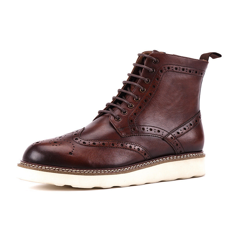Lakd London - Martin Boots - Men's British Style Cowhide Retro Genuine Leather Boots