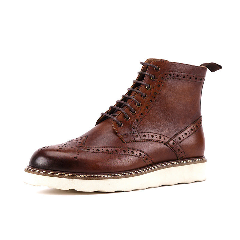 Lakd London - Martin Boots - Men's British Style Cowhide Retro Genuine Leather Boots
