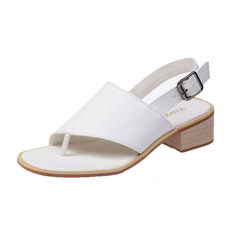 Womens Herringbone Flip Flops | Chunky Heel Sandals - LAKD London