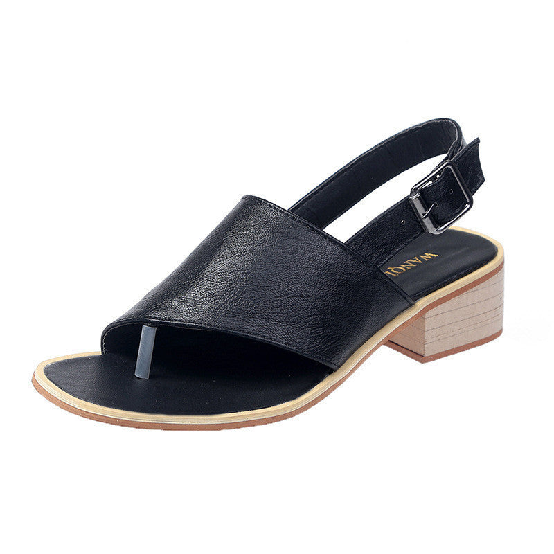 Womens Herringbone Flip Flops | Chunky Heel Sandals - LAKD London