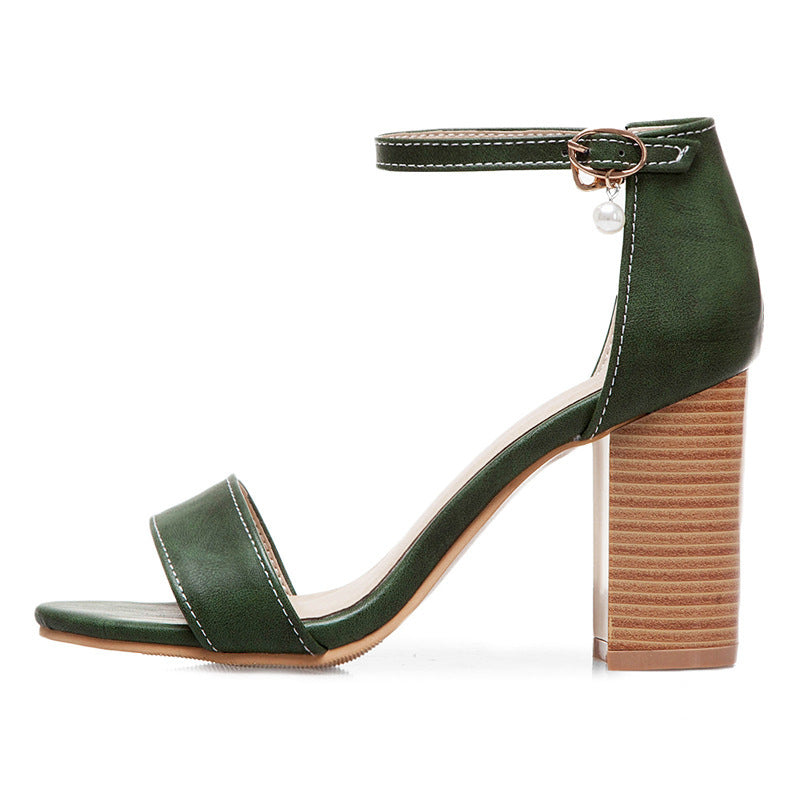 Womens Chunky High-heeled Sandals | Roman shoes - LAKD London