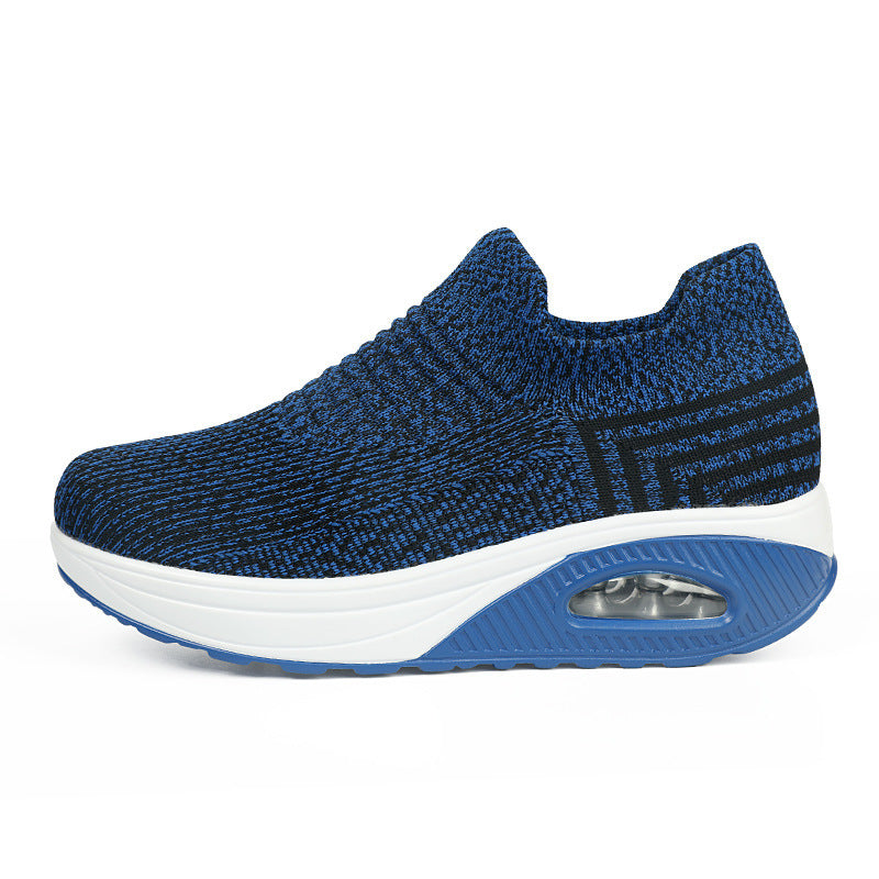 Womens Slip-on Lazy Flying Woven Shaking Shoes