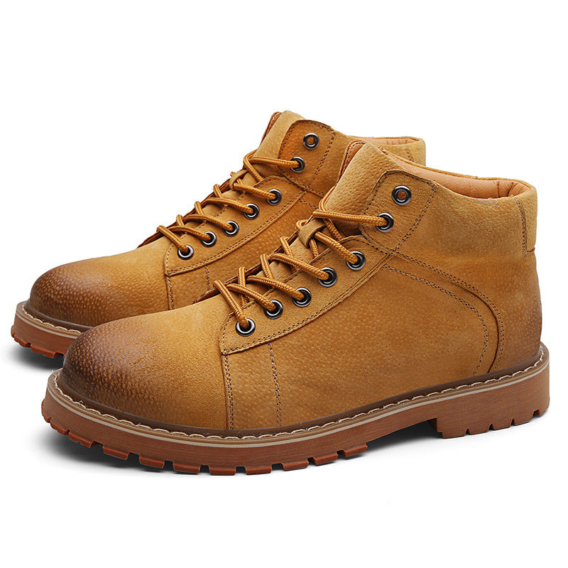 Mens Martin Work Boots - Cowhide Genuine Leather by Lakd London