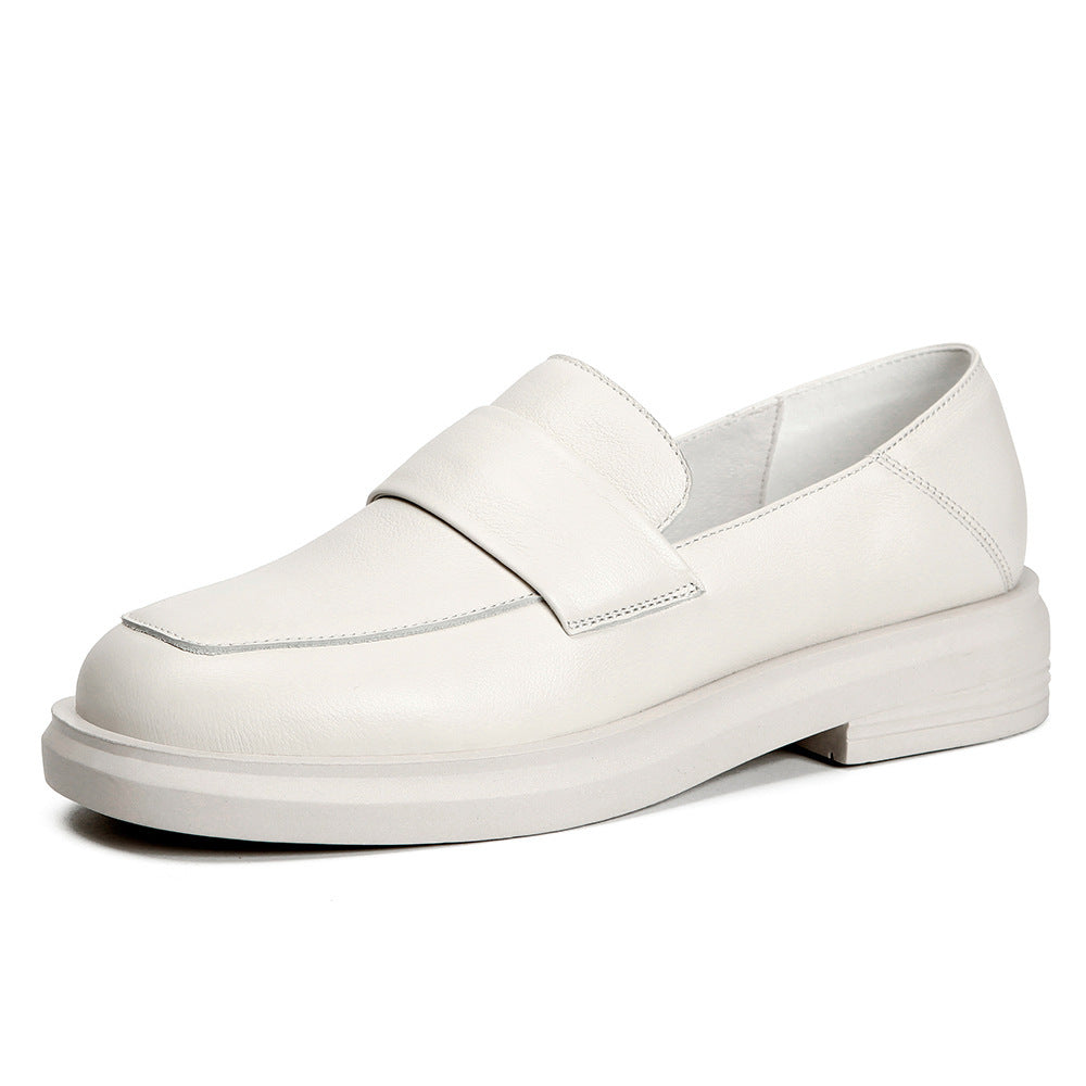 Womens Elegant British leather loafers | Comfortable Cowhide leather Shoes