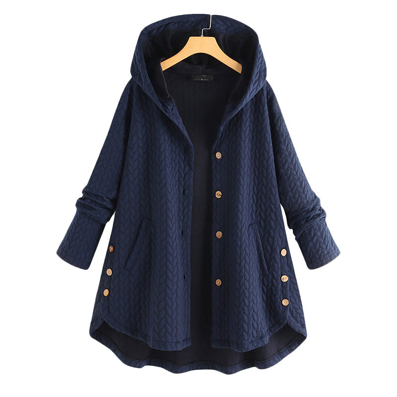 Womens Cotton Winter Jacket | Hooded Long Parka