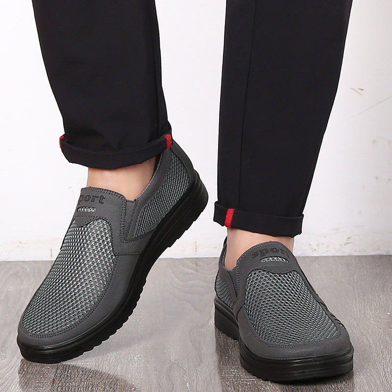 Mens Casual Slip-on Shoes | Lightweight casual soft sole senior dad shoes