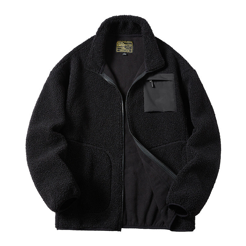 Men's Plus Size Velvet Denim Jacket | Casual Fur Coat - LAKD London