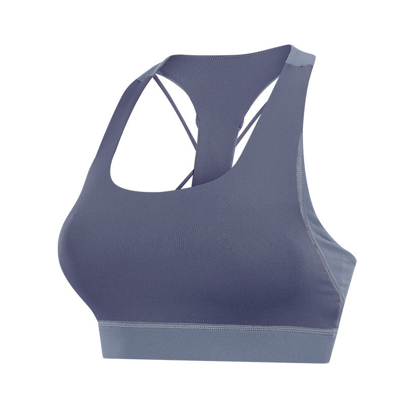 Contrast-panel fitness athletic sports bra by Lakd London