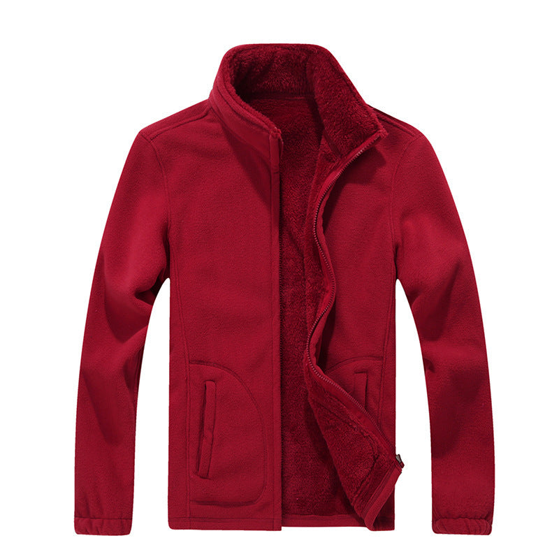 Mens Thick fleece cardigan jacket | Formal Coat with Inside Fur