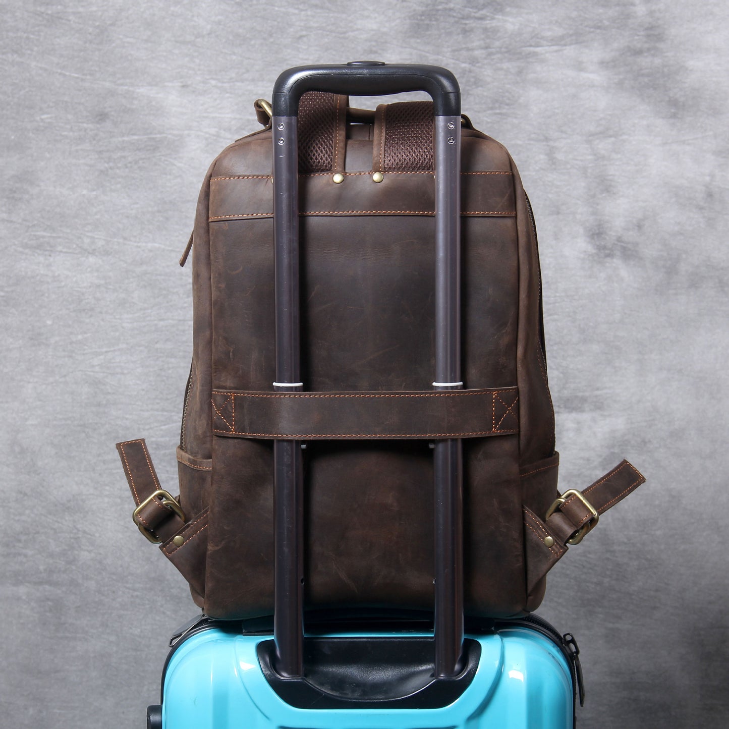 Retro Horse Leather Men's Leather Backpack by Lakd London