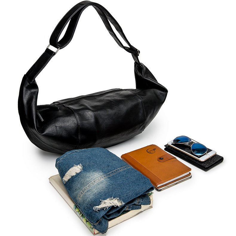 Men's Soft Leather Crossbody Casual Travel Bag by Lakd London