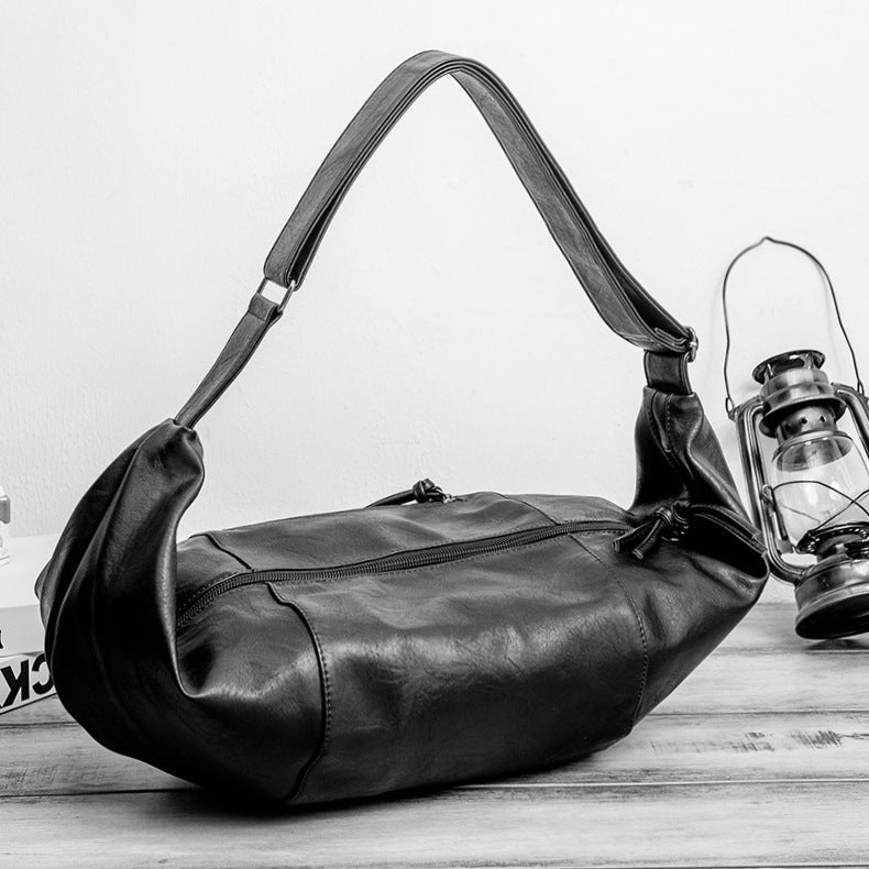 Men's Soft Leather Crossbody Casual Travel Bag by Lakd London