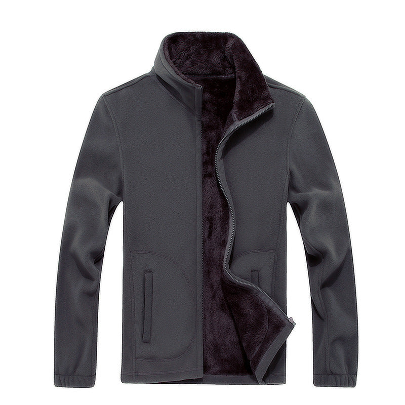 Mens Thick fleece cardigan jacket | Formal Coat with Inside Fur