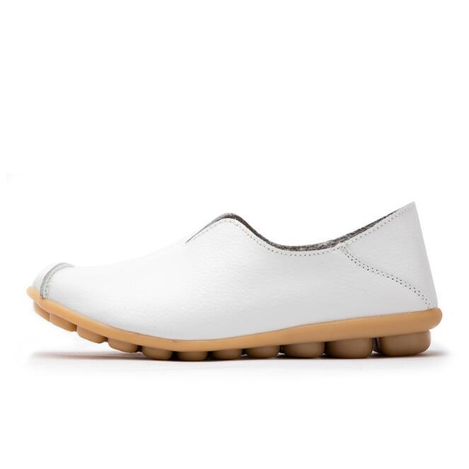 Ladies Flats | Women Genuine Leather Rubber Sole Shoes - LAKD London