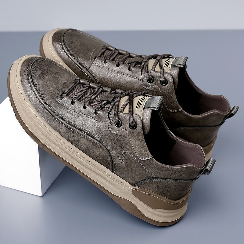 Men's Platform Height Increasing Sneakers | Breathable Leisure Shoes
