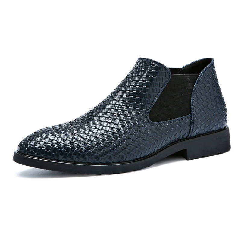 Plaid Sequin Pattern Chelsea Low-top Boot by Lakd London