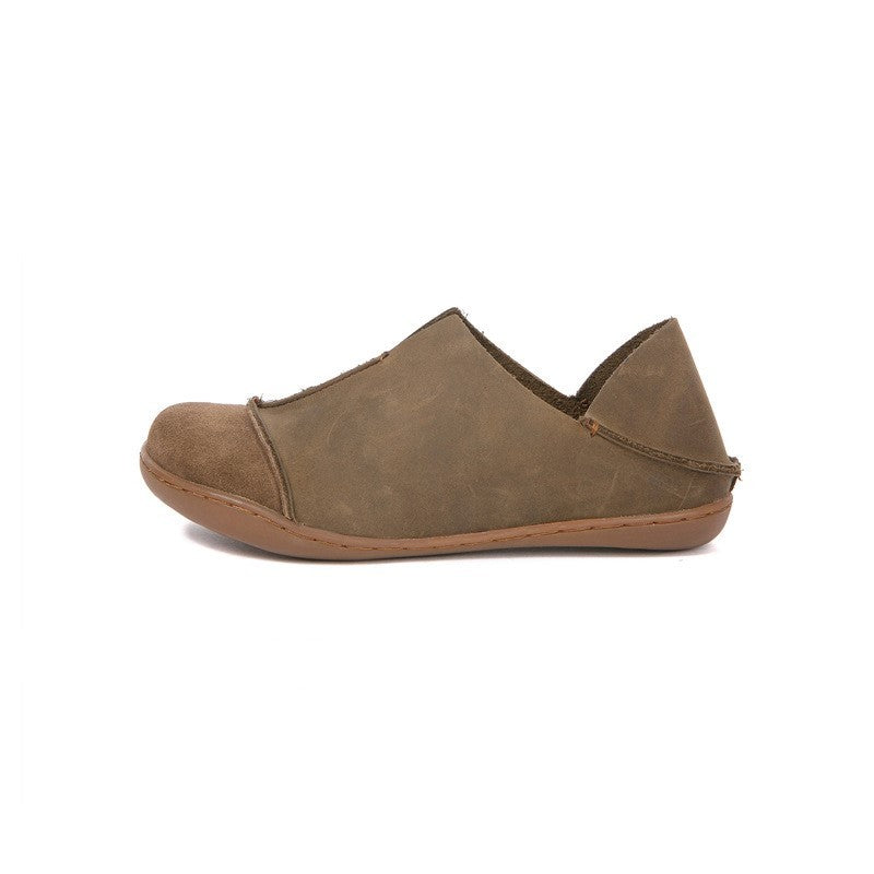 Womens Comfortable Leather retro sneakers | Soft tendon sole Shoes