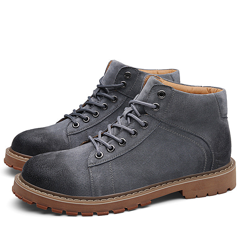 Mens Martin Work Boots - Cowhide Genuine Leather by Lakd London