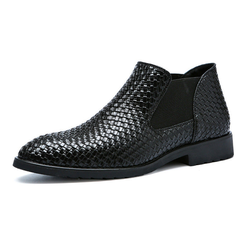Plaid Sequin Pattern Chelsea Low-top Boot by Lakd London