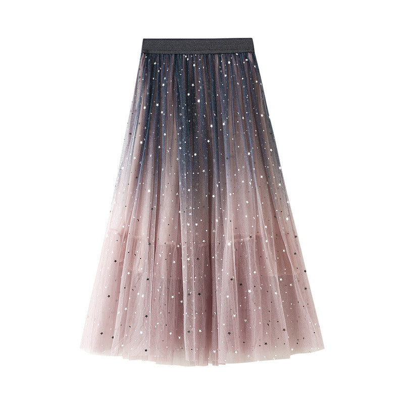 Matching star sequin Long Voluminous skirt by Lakd London