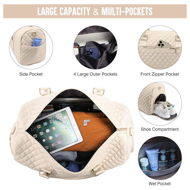 Women's Quilted Travel Baggage | Carousel Wash Bag - LAKD London