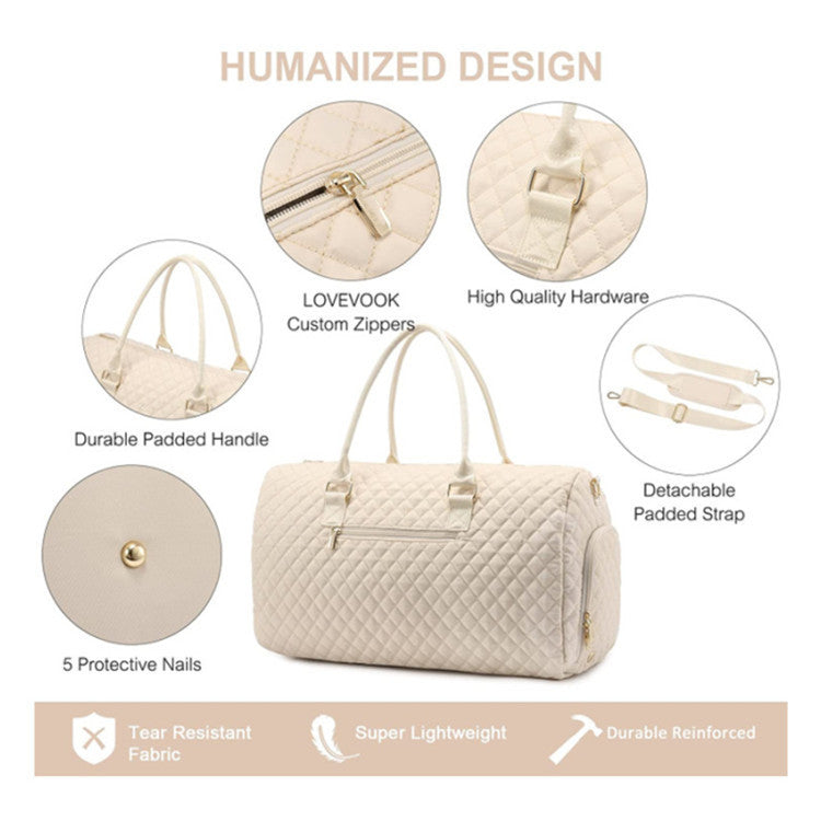 Women's Quilted Travel Baggage | Carousel Wash Bag - LAKD London