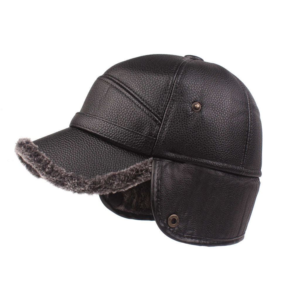 Mens Woolen Leather Cap by LAKD London