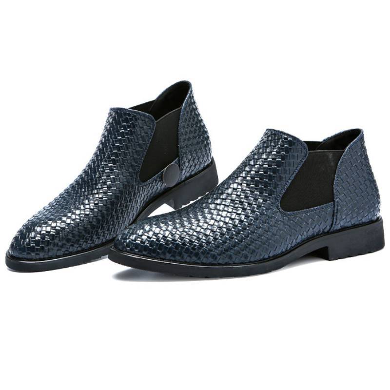 Plaid Sequin Pattern Chelsea Low-top Boot by Lakd London