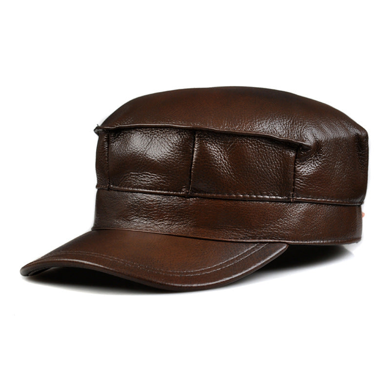Men's Genuine Leather Octagonal Cap by Lakd London