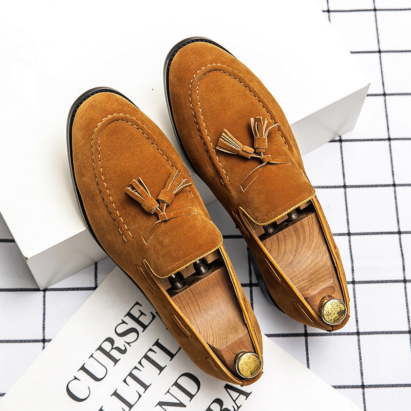 British Style Men's Tassel Loafers - Low top Leather Shoes