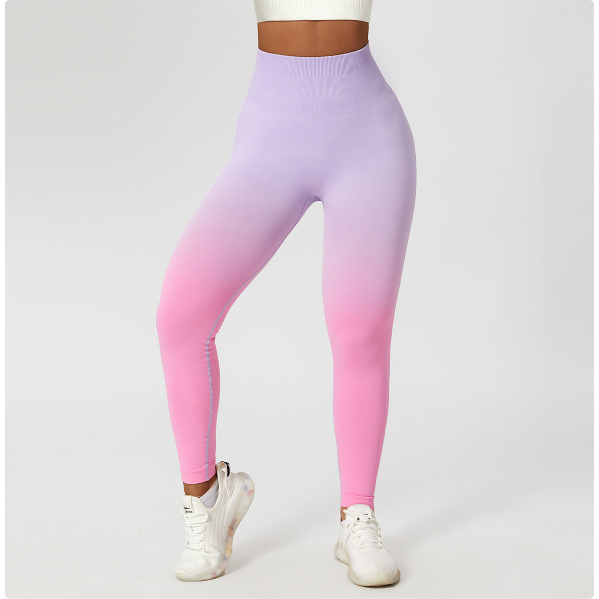 Gradient Fitness High Waist Sportswear Tight Outdoor Pants by Lakd London