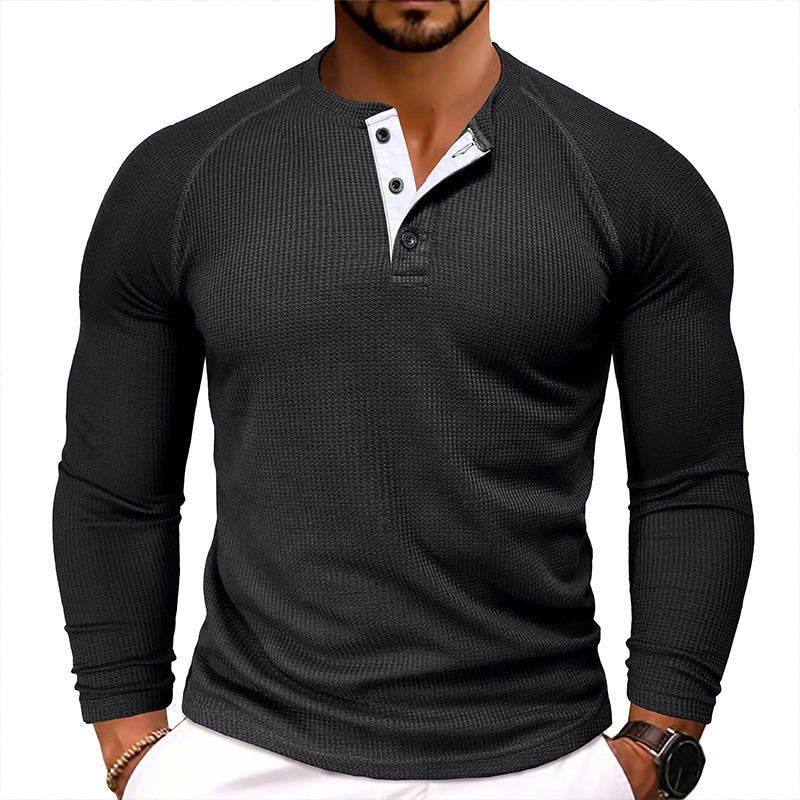 Men's Round Neck Waffle Casual T-shirt by lakd London