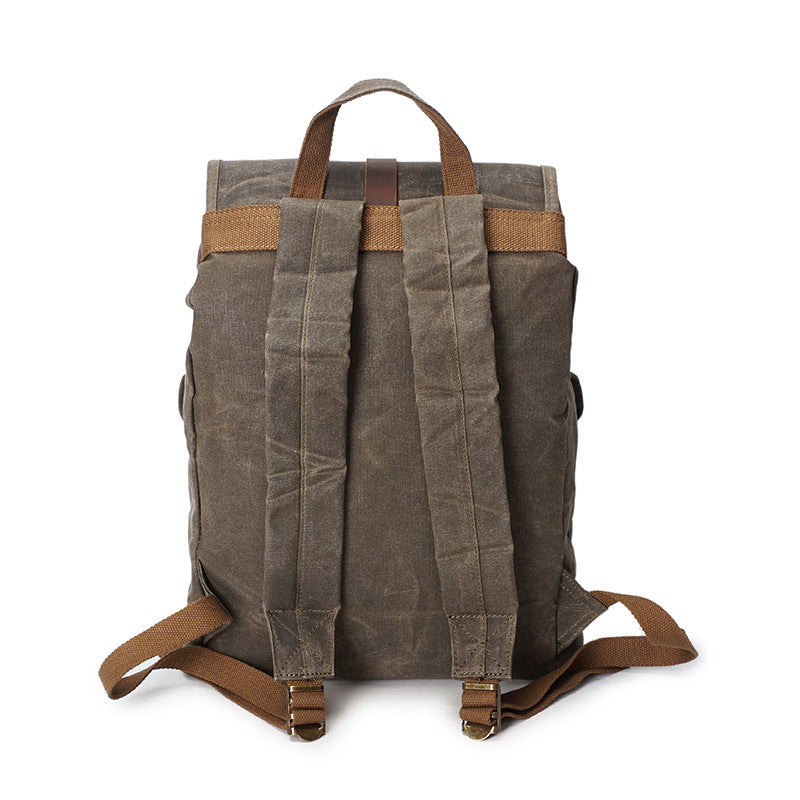 Men's Oil Wax Canvas Vintage Travel Backpack by Lakd London