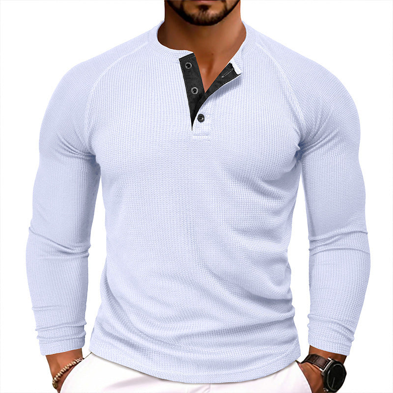 Men's Round Neck Waffle Casual T-shirt by lakd London