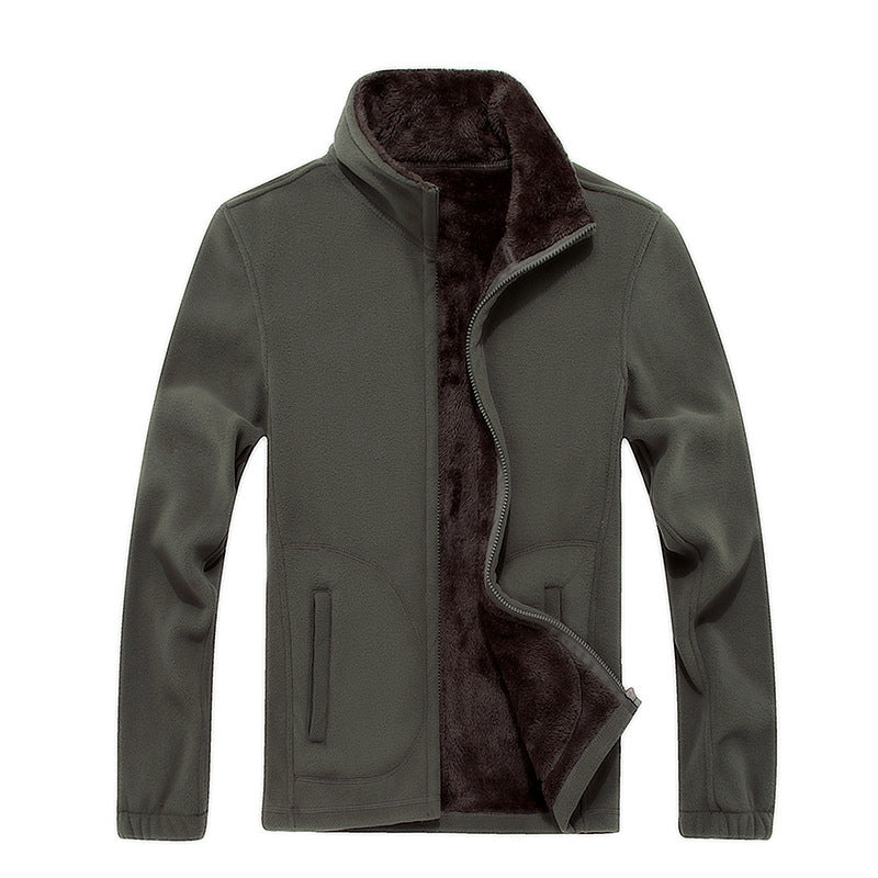 Mens Thick fleece cardigan jacket | Formal Coat with Inside Fur