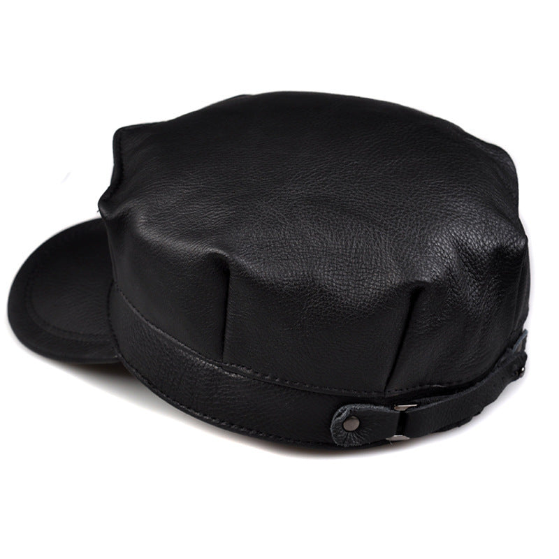 Men's Genuine Leather Octagonal Cap by Lakd London