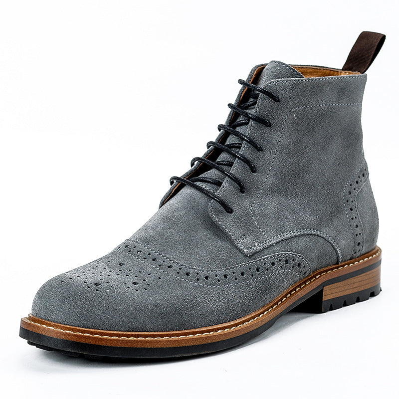 Men's High Top Cowhide Leather Boots | Rubber sole - LAKD London
