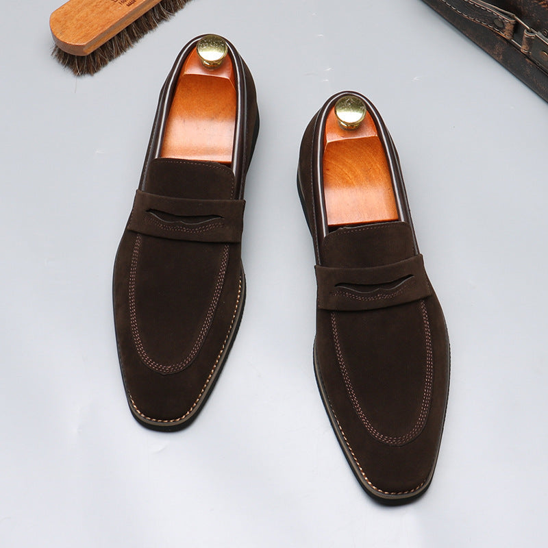 Mens British Casual Suede Leather Loafers | Viscose Rubbel Sole