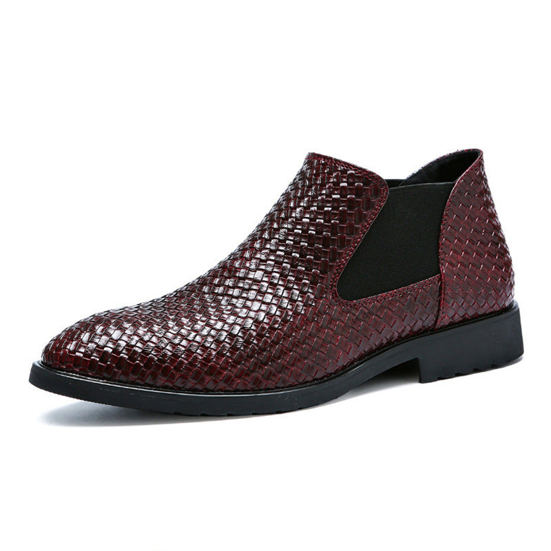 Plaid Sequin Pattern Chelsea Low-top Boot by Lakd London