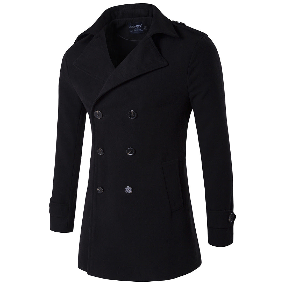 Mens Double-breasted trench coat | Winter Classic Coat